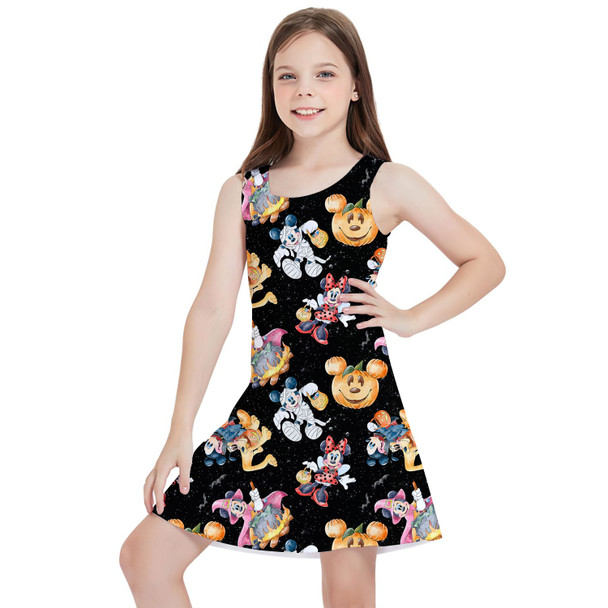 Girls Sleeveless Dress - Mickey & Minnie's Halloween Costumes