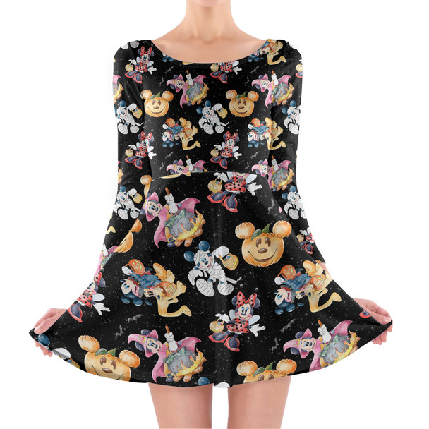 Longsleeve Skater Dress - Mickey & Minnie's Halloween Costumes