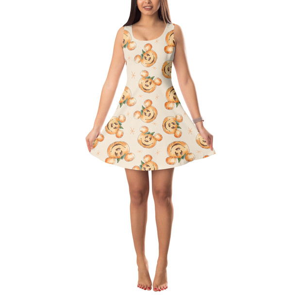 Sleeveless Flared Dress - Happy Mouse Pumpkins