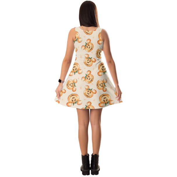 Sleeveless Flared Dress - Happy Mouse Pumpkins