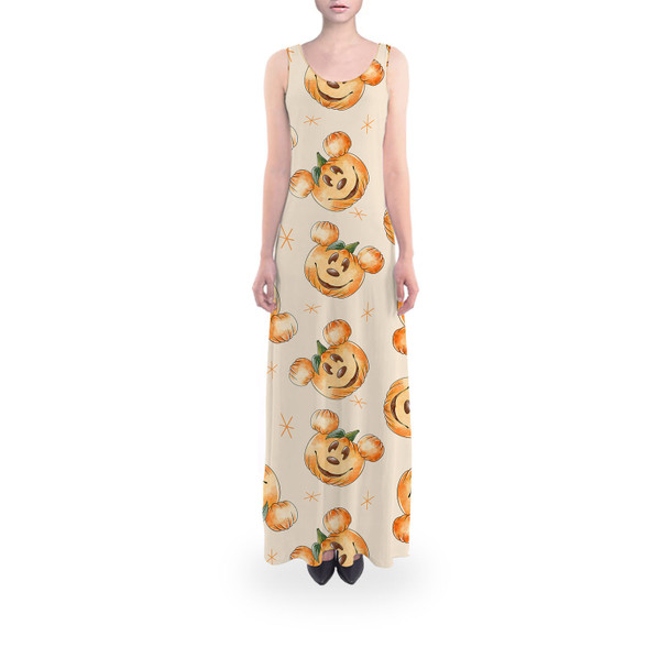 Flared Maxi Dress - Happy Mouse Pumpkins