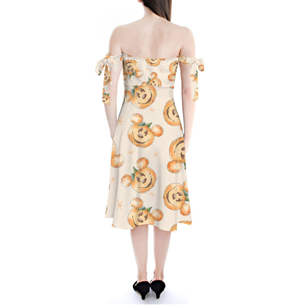 Strapless Bardot Midi Dress - Happy Mouse Pumpkins