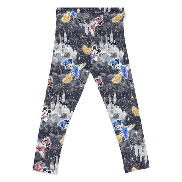 Girls' Leggings - Watercolor Halloween Mickey & Minnie