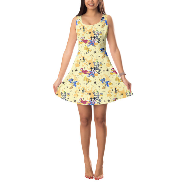 Sleeveless Flared Dress - Mickey & Friends Boo To You