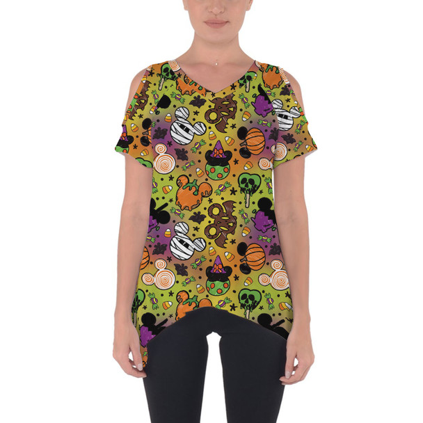 Cold Shoulder Tunic Top - Disney Monster Snacks