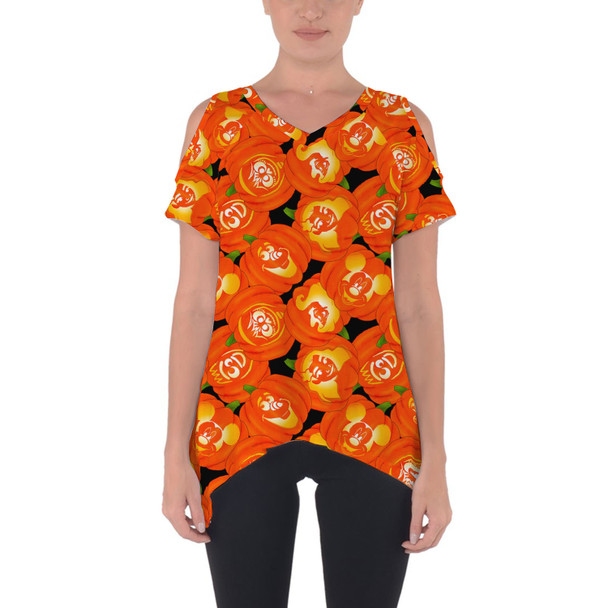 Cold Shoulder Tunic Top - Disney Carved Pumpkins