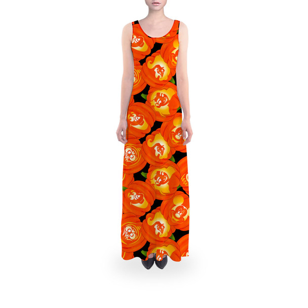 Flared Maxi Dress - Disney Carved Pumpkins