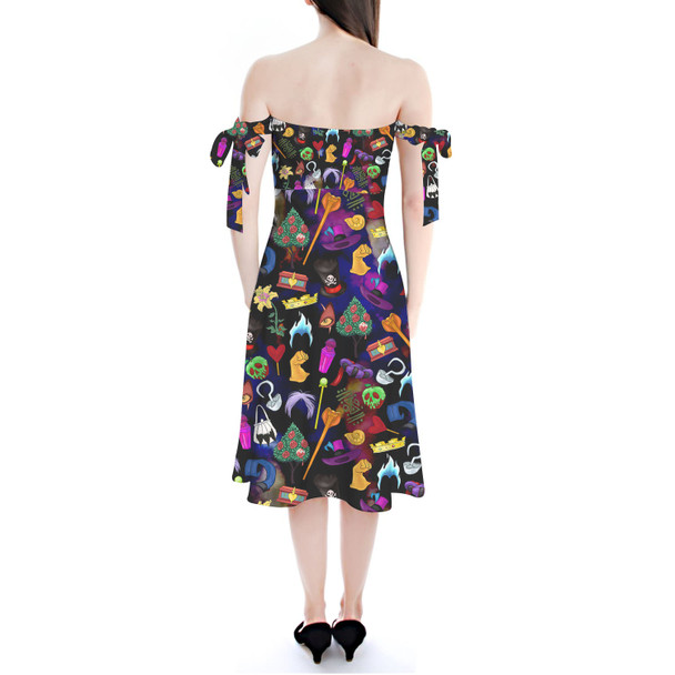 Strapless Bardot Midi Dress - Disney Villain Icons