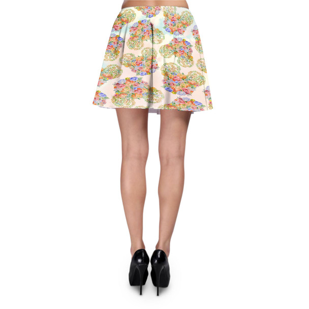 Skater Skirt - Floral Pumpkin Mouse Ears