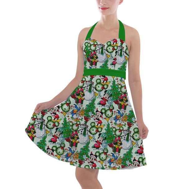Halter Vintage Style Dress - Mickey & Friends Christmas Decorations