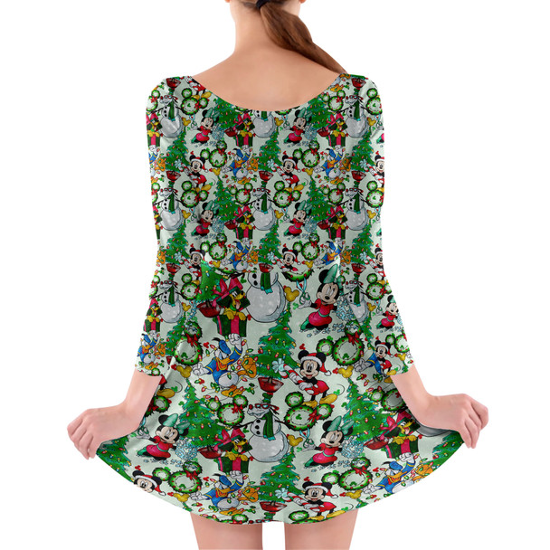 Longsleeve Skater Dress - Mickey & Friends Christmas Decorations