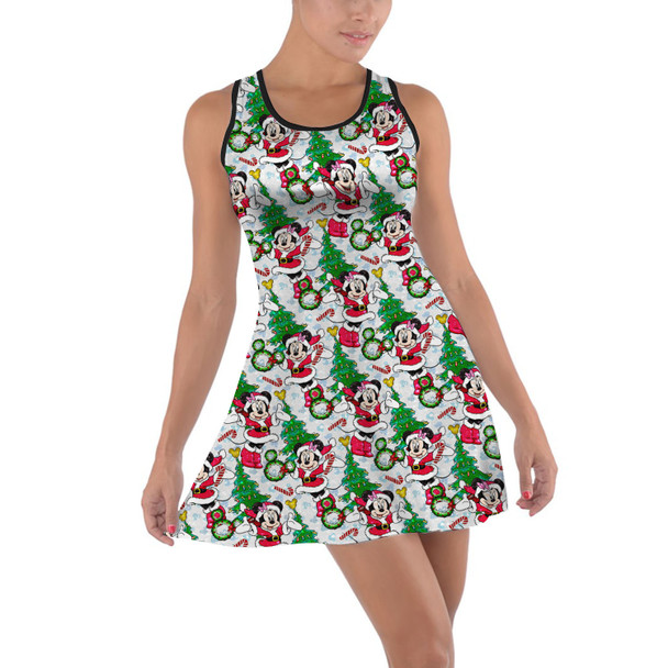 Cotton Racerback Dress - Santa Minnie Mouse