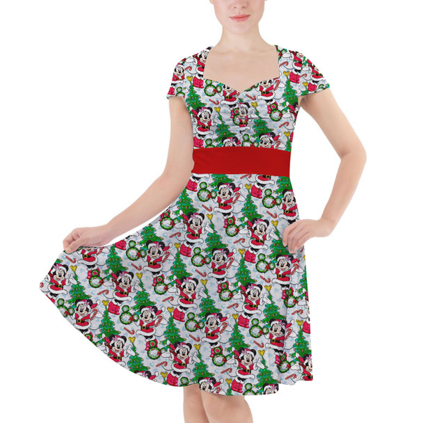 Sweetheart Midi Dress - Santa Minnie Mouse