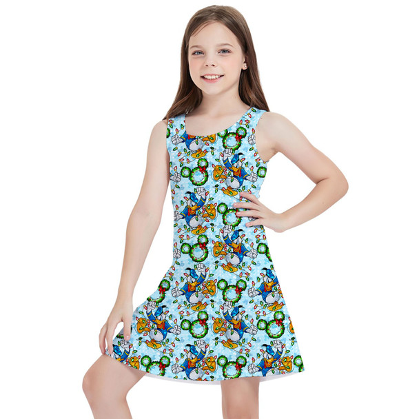 Girls Sleeveless Dress - Donald Duck & the Christmas Lights