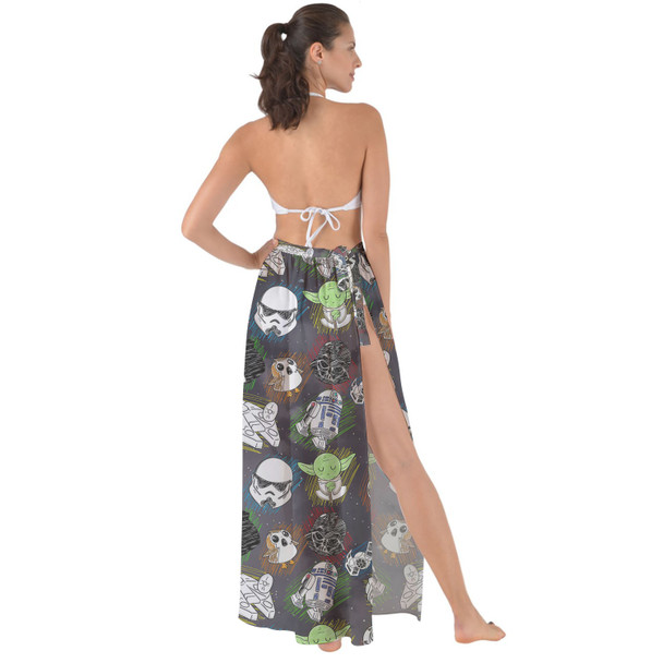 Maxi Sarong Skirt - Sketched Star Wars