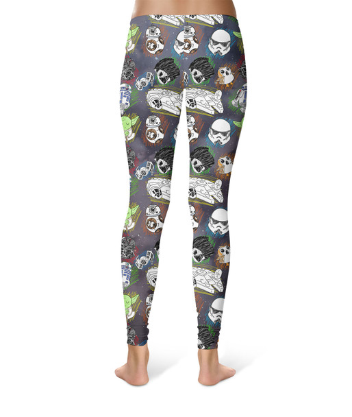 Sport Leggings - Sketched Star Wars