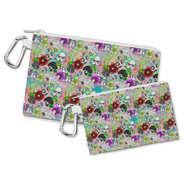 Canvas Zip Pouch - Sketched Floral Star Wars