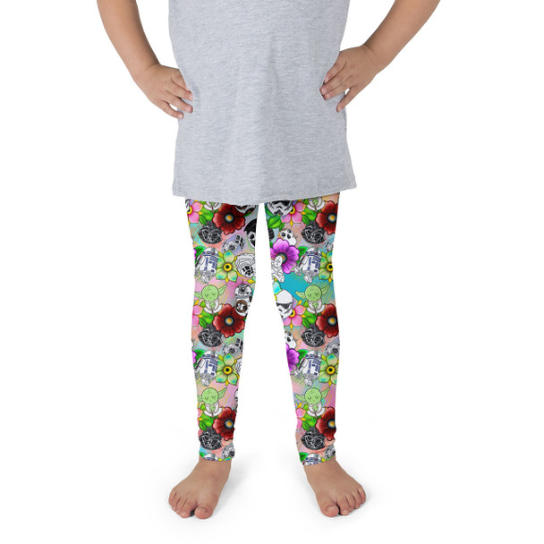 Girls' Leggings - Sketched Floral Star Wars