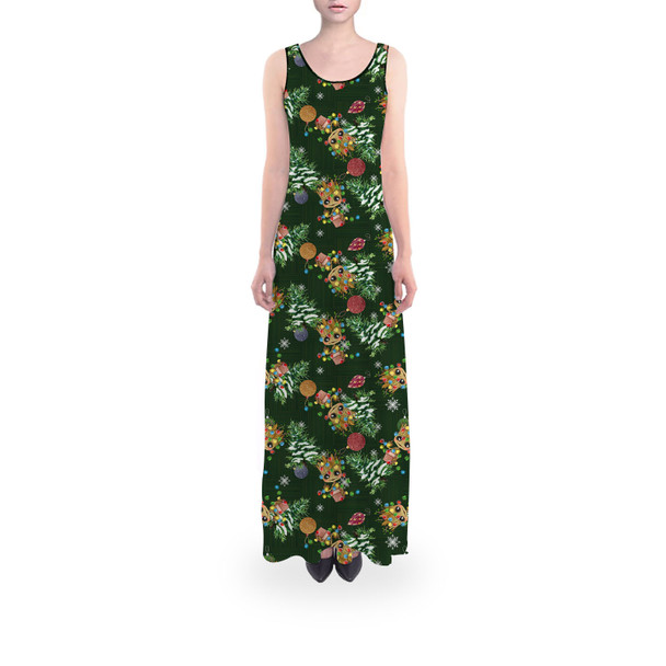 Flared Maxi Dress - A Baby Groot Christmas