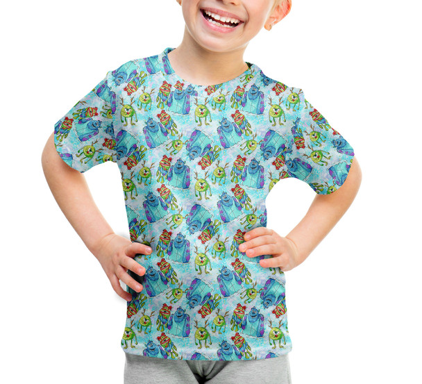 Youth Cotton Blend T-Shirt - A Monsters Inc Christmas
