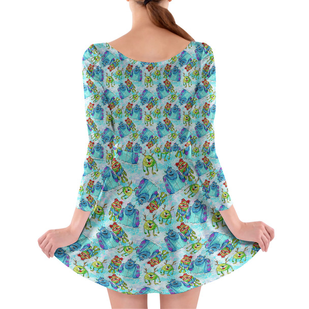 Longsleeve Skater Dress - A Monsters Inc Christmas