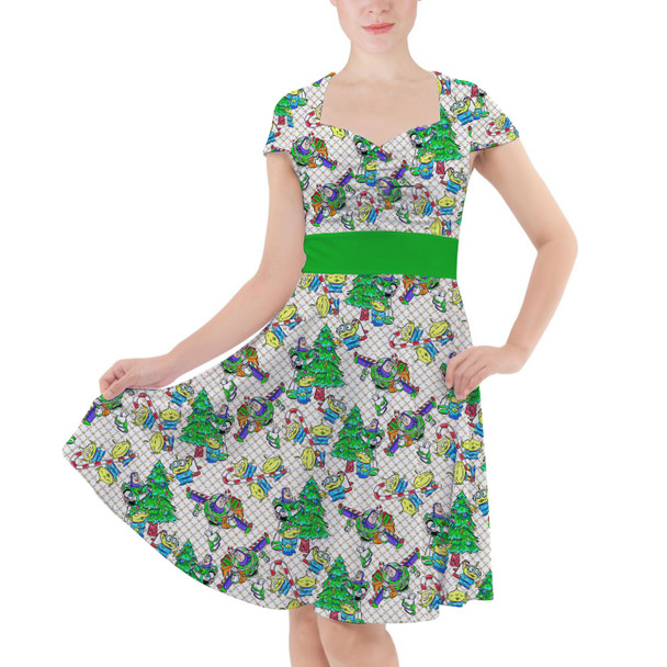 Sweetheart Midi Dress - A Buzz & Aliens Christmas