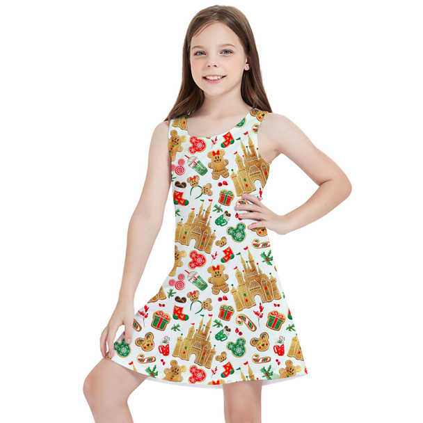 Girls Sleeveless Dress - Cinderella Castle Gingerbread Cookies