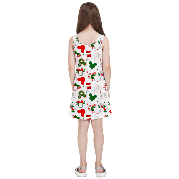 Girls Sleeveless Dress - Christmas Snacks 'n Ears