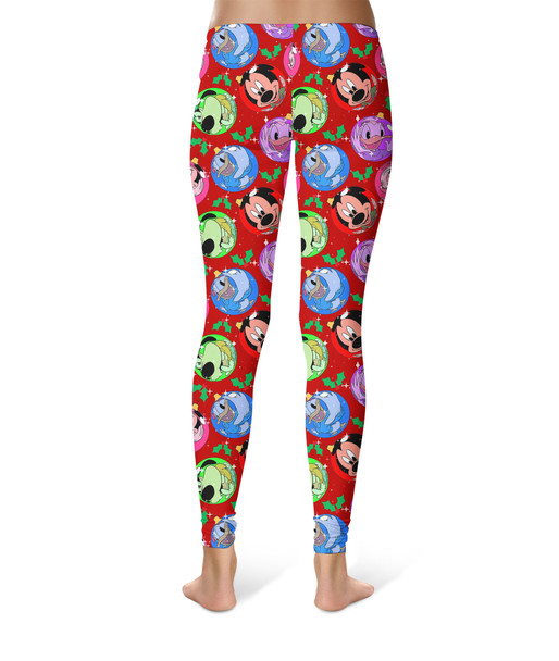 Sport Leggings - Funny Mouse Ornament Reflections
