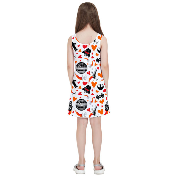 Girls Sleeveless Dress - Star Wars In Love