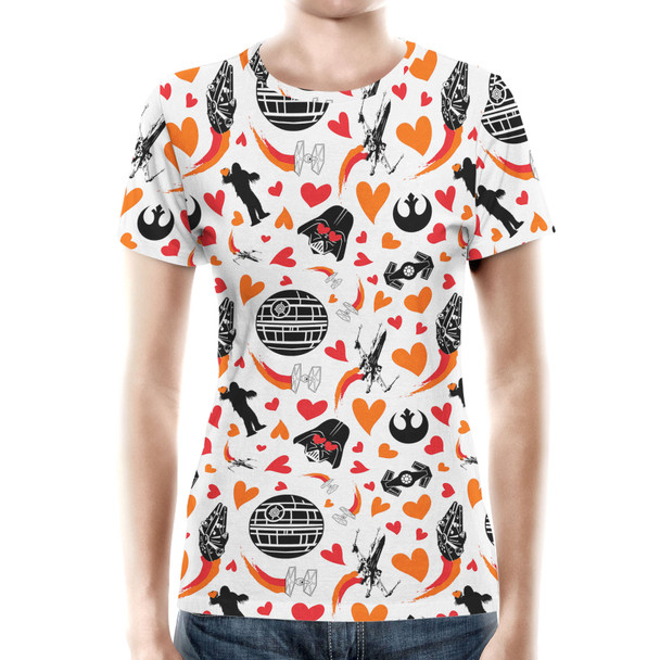 Women's Cotton Blend T-Shirt - Star Wars In Love