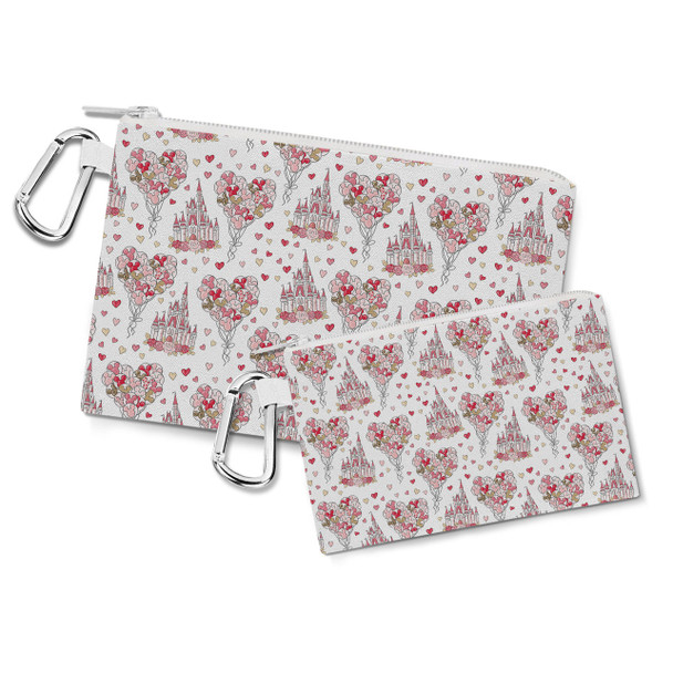 Canvas Zip Pouch - Valentine Disney Castle