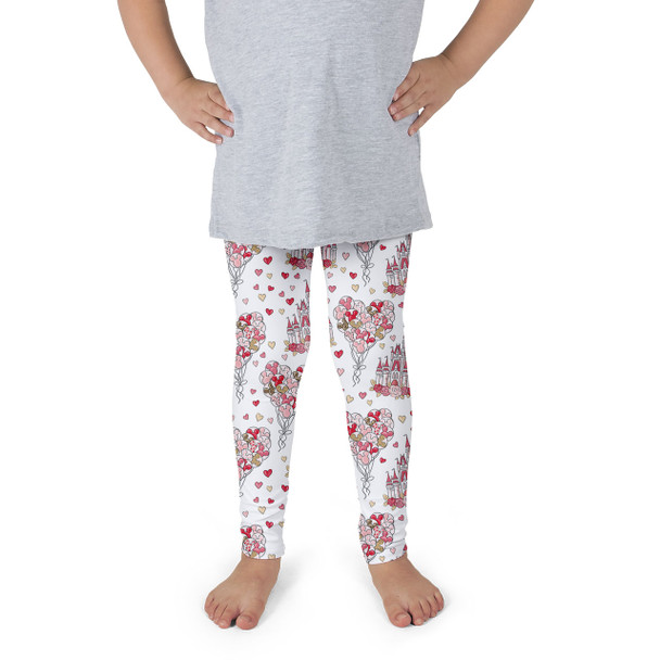 Girls' Leggings - Valentine Disney Castle