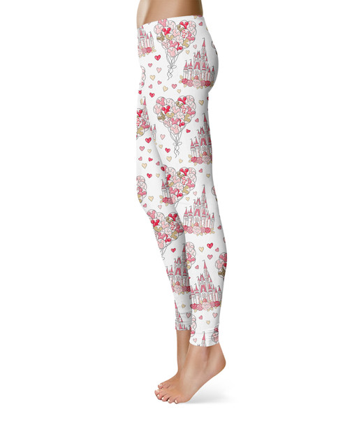 Sport Leggings - Valentine Disney Castle