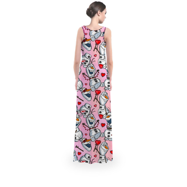 Flared Maxi Dress - Sketched Olaf Valentine's Day