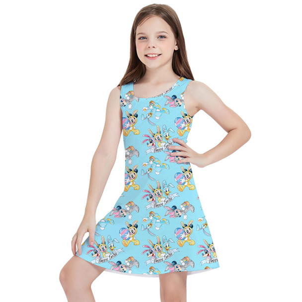 Girls Sleeveless Dress - Mickey Mouse & the Easter Bunny Costumes