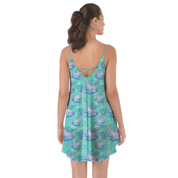 Beach Cover Up Dress - Neon Floral Baloo