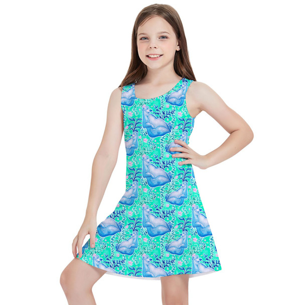 Girls Sleeveless Dress - Neon Floral Baloo