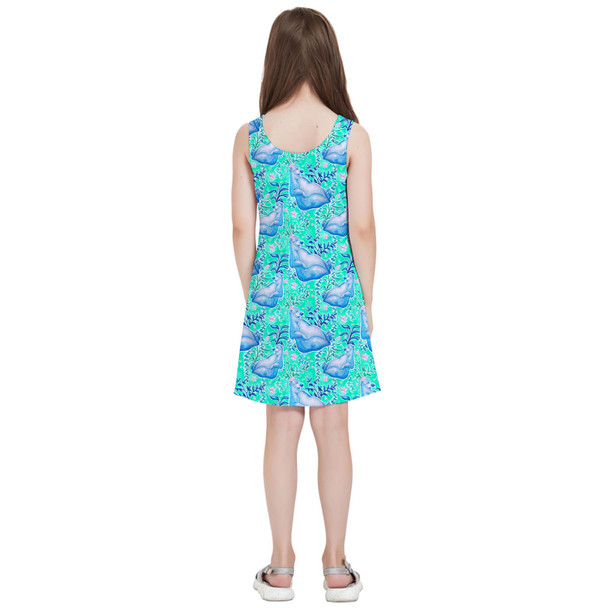 Girls Sleeveless Dress - Neon Floral Baloo