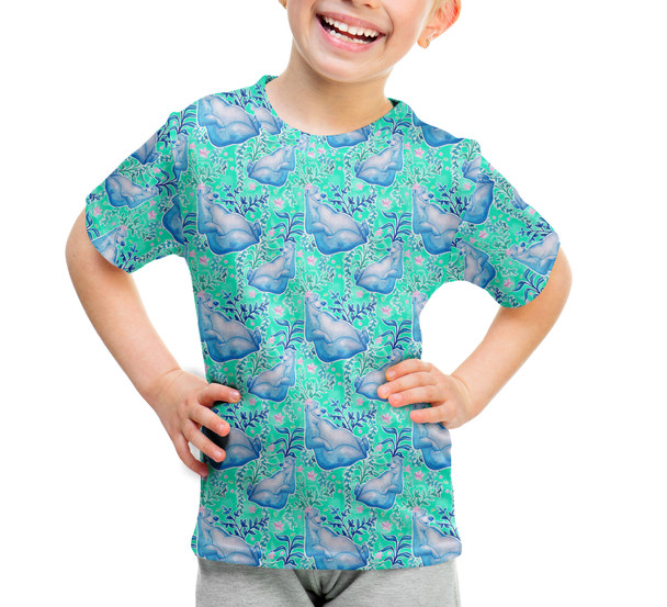 Youth Cotton Blend T-Shirt - Neon Floral Baloo