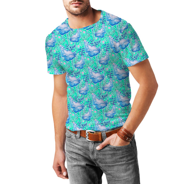Men's Cotton Blend T-Shirt - Neon Floral Baloo
