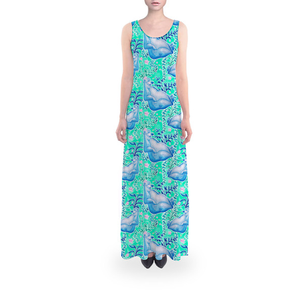 Flared Maxi Dress - Neon Floral Baloo