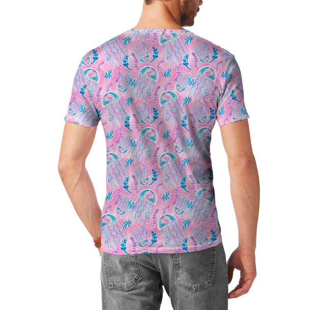 Men's Sport Mesh T-Shirt - Neon Floral Jellyfish