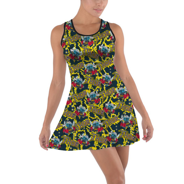 Cotton Racerback Dress - Superhero Stitch - Thor