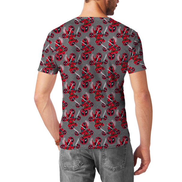 Men's Cotton Blend T-Shirt - Superhero Stitch - Deadpool