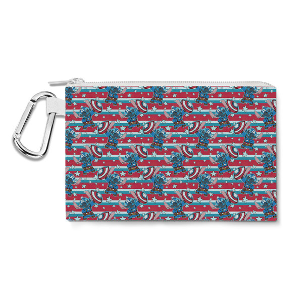 Canvas Zip Pouch - Superhero Stitch - Captain America