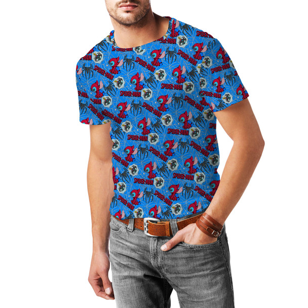 Men's Cotton Blend T-Shirt - Superhero Stitch - Spiderman