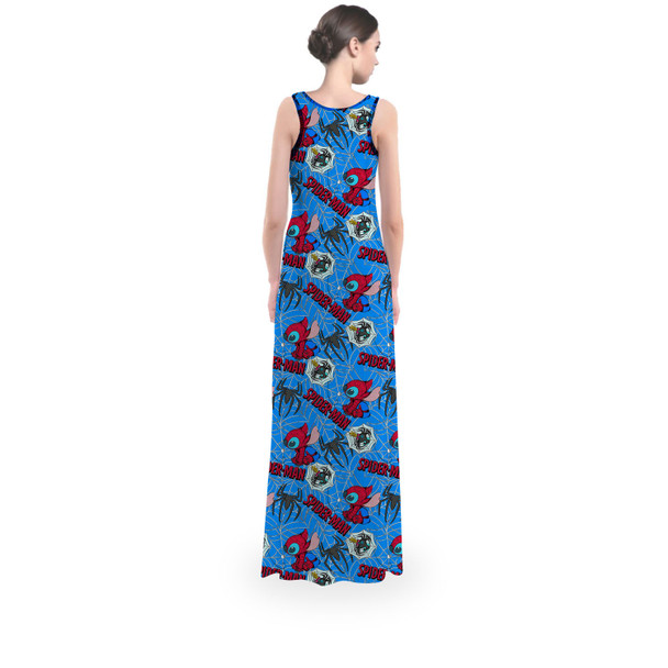 Flared Maxi Dress - Superhero Stitch - Spiderman