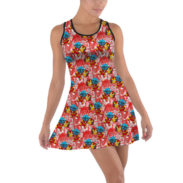 Cotton Racerback Dress - Superhero Stitch - Ironman