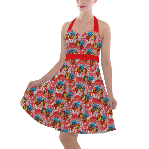 Halter Vintage Style Dress - Superhero Stitch - Ironman